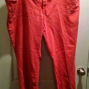 Faded Glory size 26 Coral skinny jeans